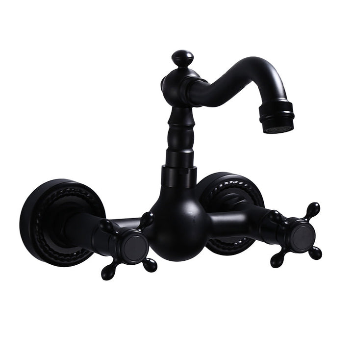 BowLift | Traditional Wall Mounted Metal Bathtub Filler Low Arc Waterfall Bathroom Faucet