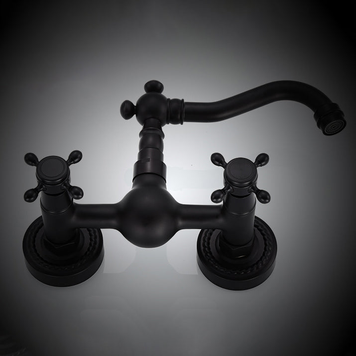 BowLift | Traditional Wall Mounted Metal Bathtub Filler Low Arc Waterfall Bathroom Faucet