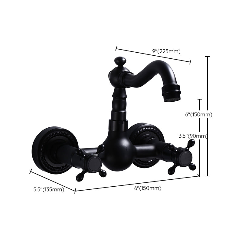 BowLift | Traditional Wall Mounted Metal Bathtub Filler Low Arc Waterfall Bathroom Faucet
