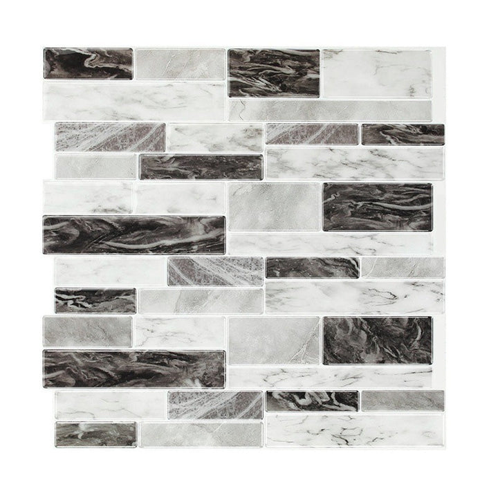BowLift | PVC Peel & Stick Tile Subway Rectangle Stain Resistant Peel & Stick Tile for the Kitchen