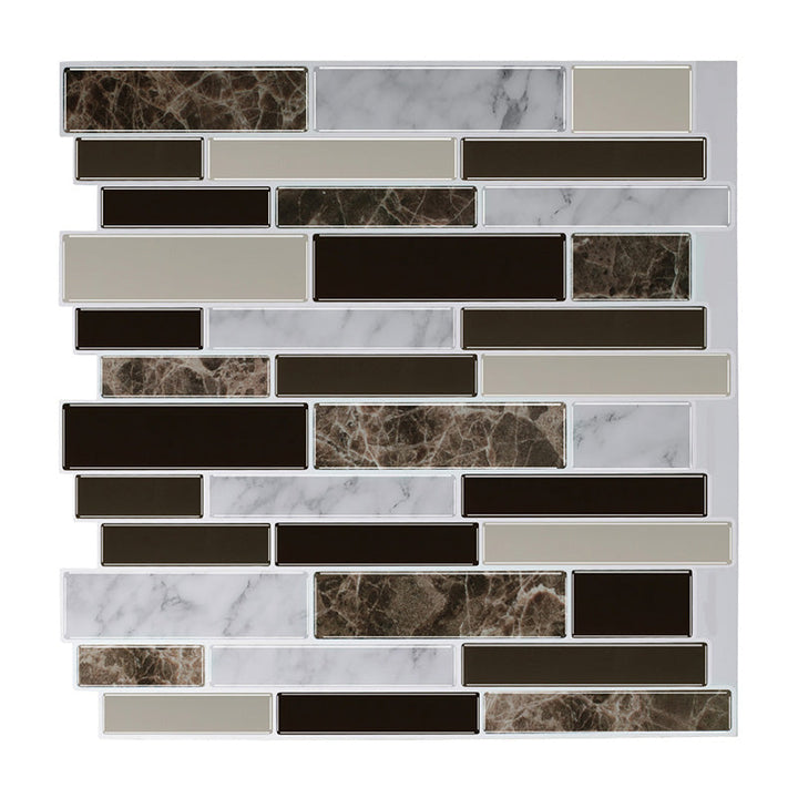 BowLift | PVC Peel & Stick Tile Subway Rectangle Stain Resistant Peel & Stick Tile for the Kitchen