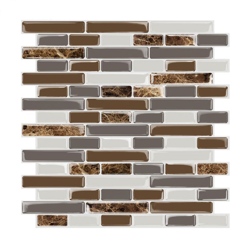 BowLift | PVC Peel & Stick Tile Subway Rectangle Stain Resistant Peel & Stick Tile for the Kitchen