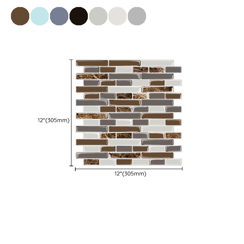 BowLift | PVC Peel & Stick Tile Subway Rectangle Stain Resistant Peel & Stick Tile for the Kitchen