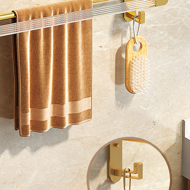 BowLift | Modern Bathroom Hardware Set Towel Rack Bathroom Shelf Gray/Gold Bathroom Hardware Set