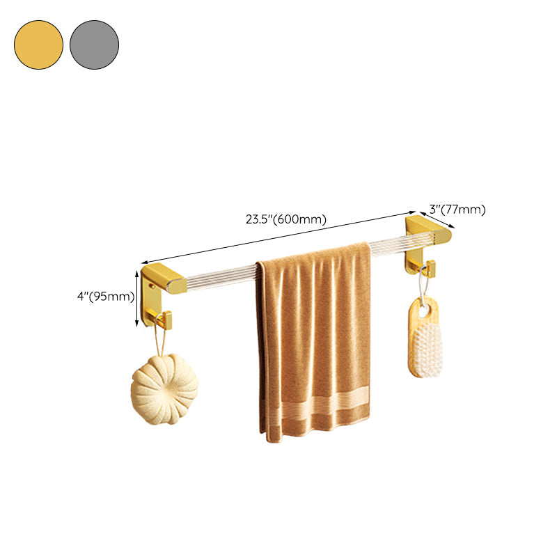 BowLift | Modern Bathroom Hardware Set Towel Rack Bathroom Shelf Gray/Gold Bathroom Hardware Set