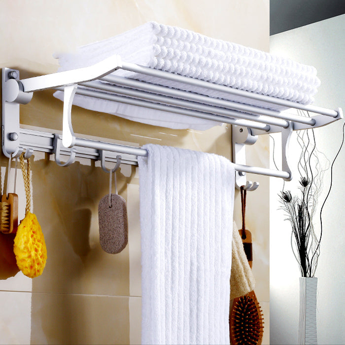 BowLift | Silver Contemporary Bathroom Hardware Set Stainless Steel Aluminum Bathroom Set