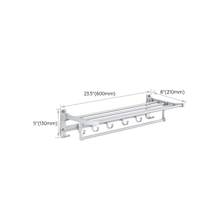 BowLift | Silver Contemporary Bathroom Hardware Set Stainless Steel Aluminum Bathroom Set