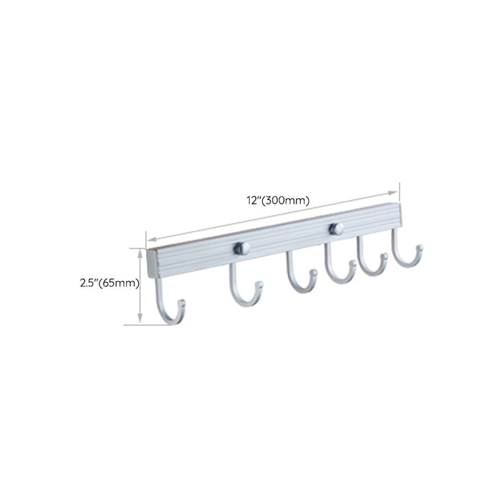 BowLift | Silver Contemporary Bathroom Hardware Set Stainless Steel Aluminum Bathroom Set