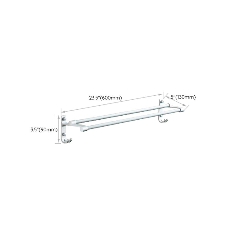 BowLift | Silver Contemporary Bathroom Hardware Set Stainless Steel Aluminum Bathroom Set