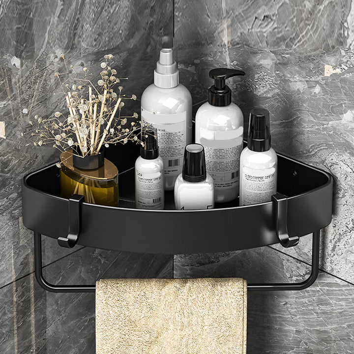 BowLift | Modern Black-White Metal Bath Hardware Set Bath Shelf Bathroom Hardware Set