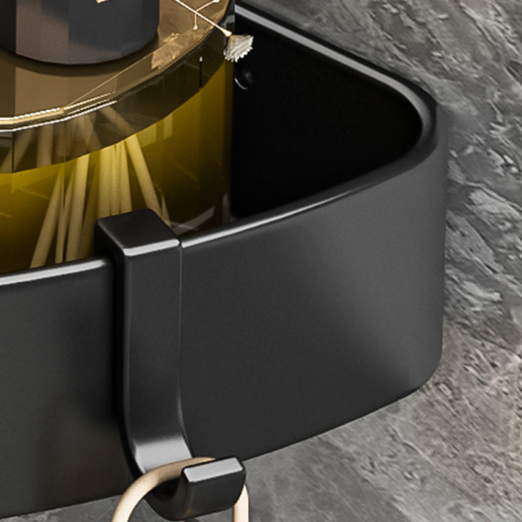 BowLift | Modern Black-White Metal Bath Hardware Set Bath Shelf Bathroom Hardware Set