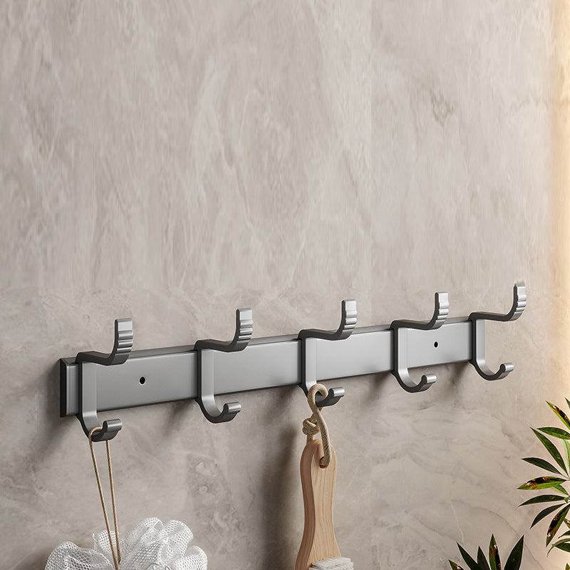 BowLift | Gray Aluminum Bathroom Accessory Set Contemporary Bathroom Shelf