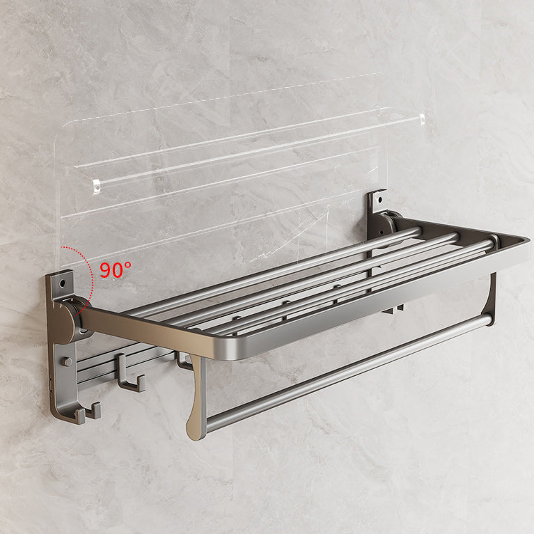 BowLift | Gray Aluminum Bathroom Accessory Set Contemporary Bathroom Shelf