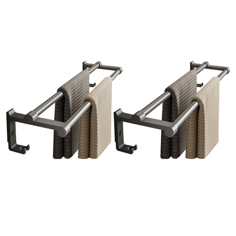 BowLift | Gray Aluminum Bathroom Accessory Set Contemporary Bathroom Shelf