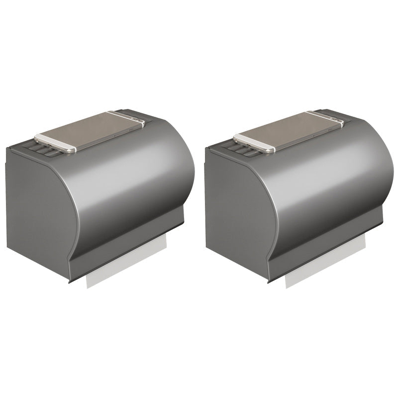 BowLift | Gray Aluminum Bathroom Accessory Set Contemporary Bathroom Shelf