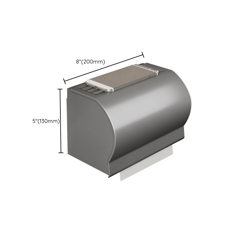 BowLift | Gray Aluminum Bathroom Accessory Set Contemporary Bathroom Shelf