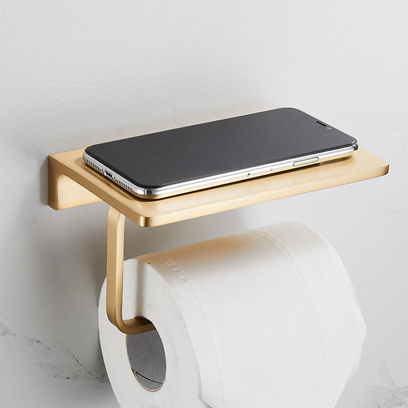 BowLift | Golden Modern 5-piece Bathroom Accessories Set Brushed Brass Towel Holder/Paper Holder