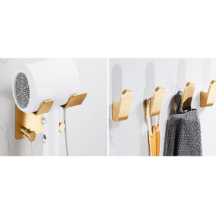 BowLift | Golden Modern 5-piece Bathroom Accessories Set Brushed Brass Towel Holder/Paper Holder