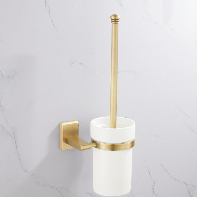 BowLift | Golden Modern 5-piece Bathroom Accessories Set Brushed Brass Towel Holder/Paper Holder