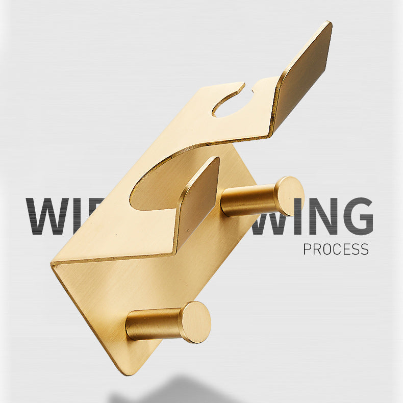 BowLift | Golden Modern 5-piece Bathroom Accessories Set Brushed Brass Towel Holder/Paper Holder