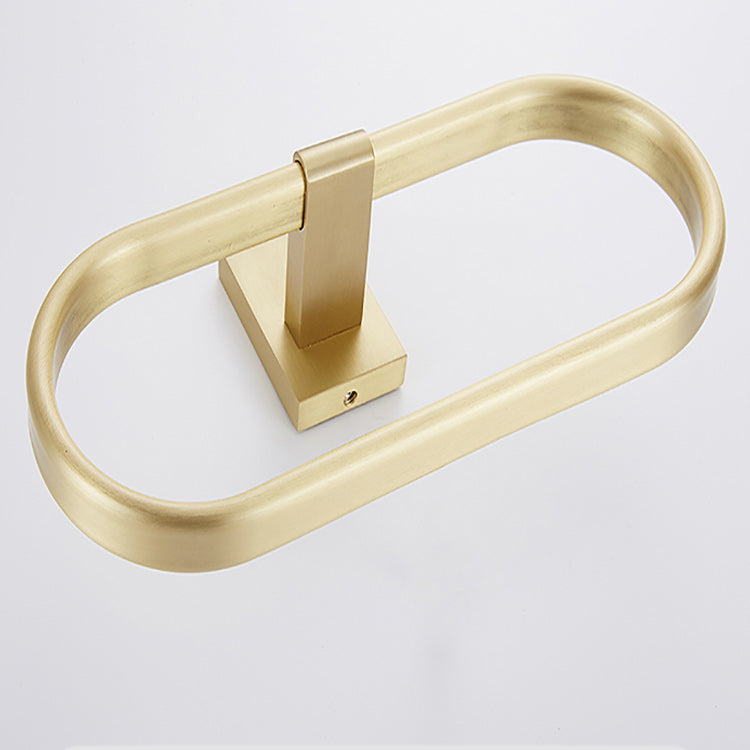 BowLift | Golden Modern 5-piece Bathroom Accessories Set Brushed Brass Towel Holder/Paper Holder