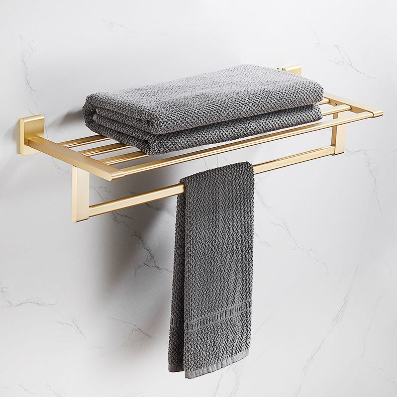 BowLift | Golden Modern 5-piece Bathroom Accessories Set Brushed Brass Towel Holder/Paper Holder