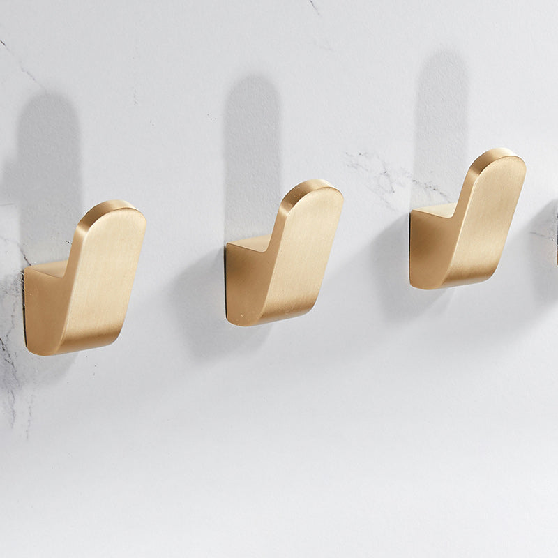 BowLift | Golden Modern 5-piece Bathroom Accessories Set Brushed Brass Towel Holder/Paper Holder