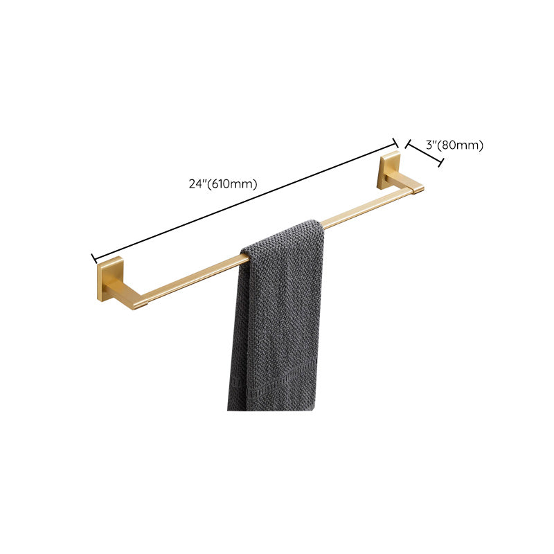 BowLift | Golden Modern 5-piece Bathroom Accessories Set Brushed Brass Towel Holder/Paper Holder