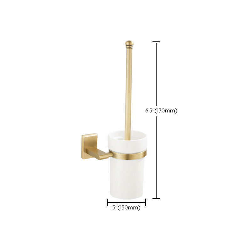 BowLift | Golden Modern 5-piece Bathroom Accessories Set Brushed Brass Towel Holder/Paper Holder