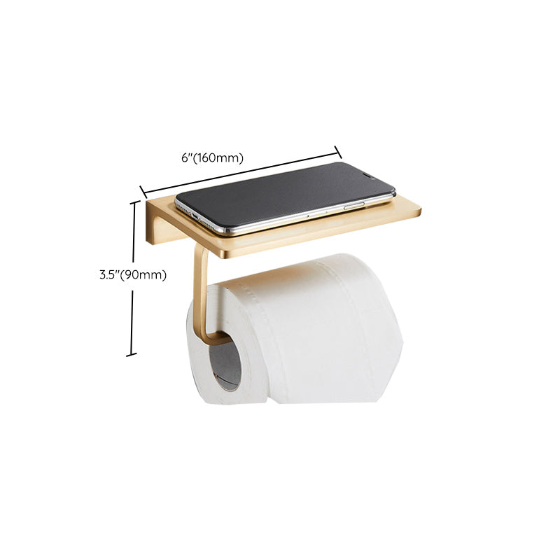 BowLift | Golden Modern 5-piece Bathroom Accessories Set Brushed Brass Towel Holder/Paper Holder