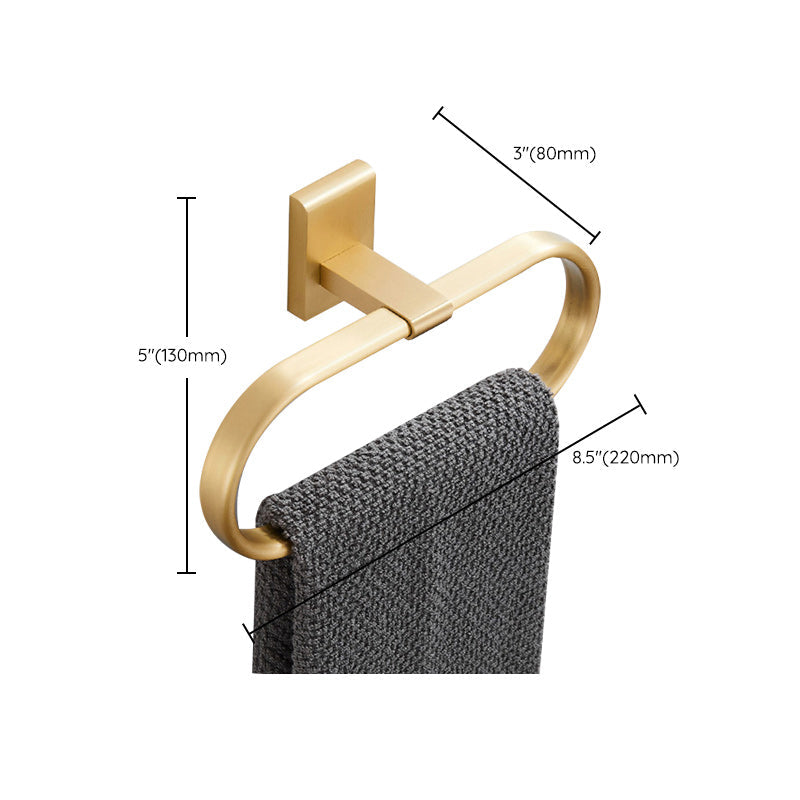 BowLift | Golden Modern 5-piece Bathroom Accessories Set Brushed Brass Towel Holder/Paper Holder