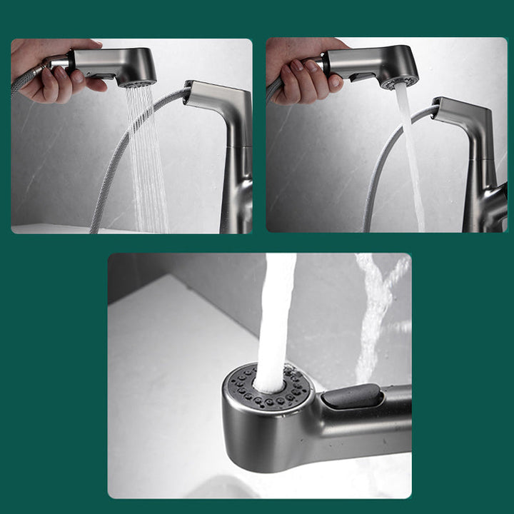 BowLift | Extendable Vessel Water Tap Modern Sink Faucet with a Lever Handle