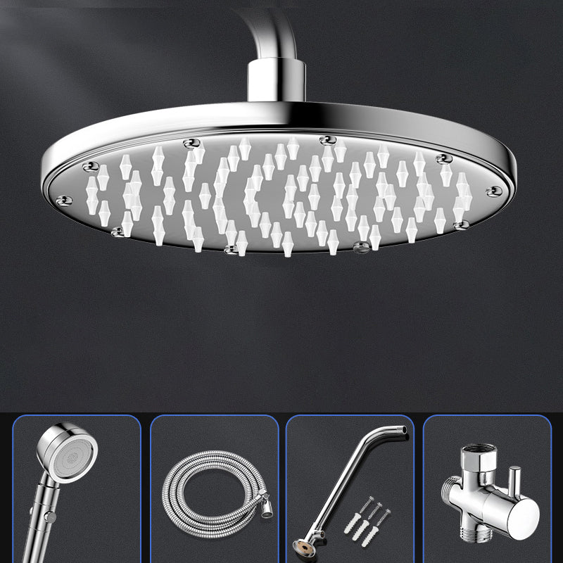 BowLift | Modern Showerhead Combination Double Showerhead Polished Stainless Steel Wall Mounted Showerhead