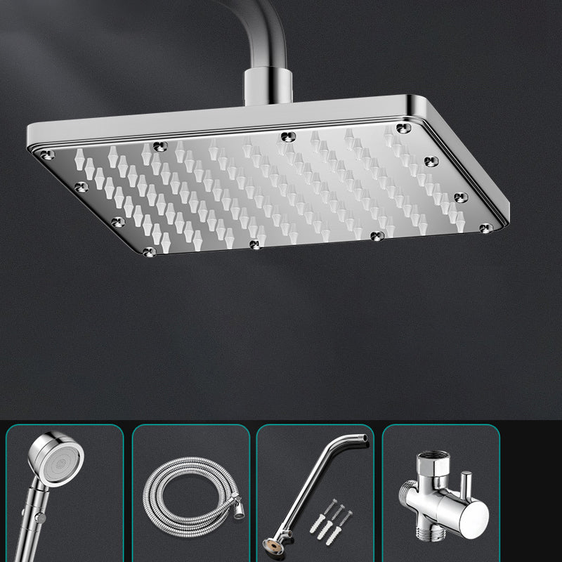 BowLift | Modern Showerhead Combination Double Showerhead Polished Stainless Steel Wall Mounted Showerhead