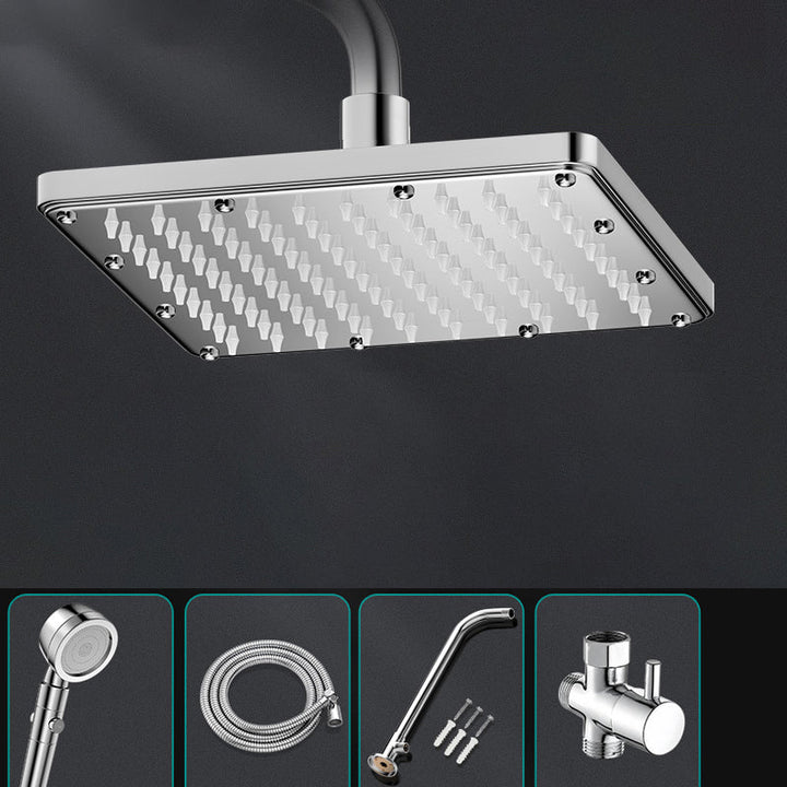 BowLift | Modern Showerhead Combination Double Showerhead Polished Stainless Steel Wall Mounted Showerhead