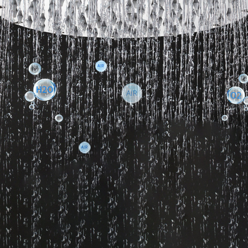 BowLift | Modern Showerhead Combination Double Showerhead Polished Stainless Steel Wall Mounted Showerhead