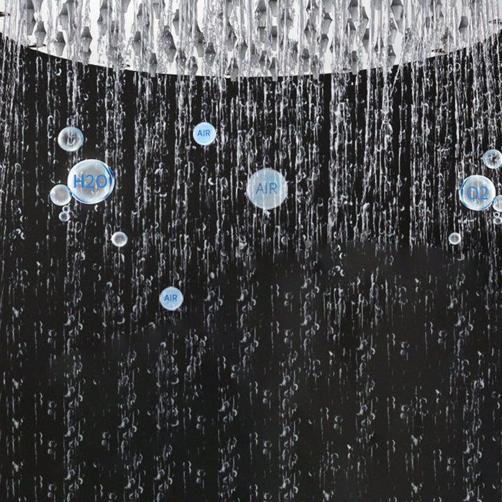 BowLift | Modern Showerhead Combination Double Showerhead Polished Stainless Steel Wall Mounted Showerhead