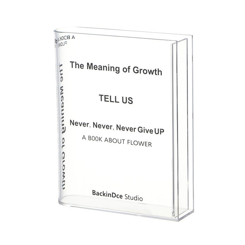 BowLift | Acrylic Book Vase – Modern Decorative Flower Holder