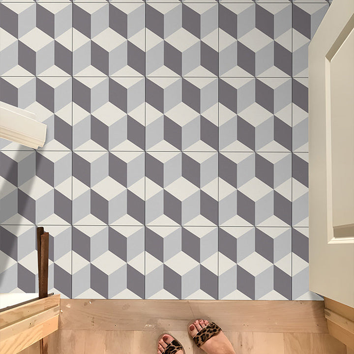 BowLift | Square Indoor Vinyl Floor Peel and Stick 3D Print Vinyl Floor