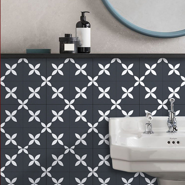 BowLift | Square Indoor Vinyl Flooring Peel and Stick Floral Print Waterproof Vinyl Flooring