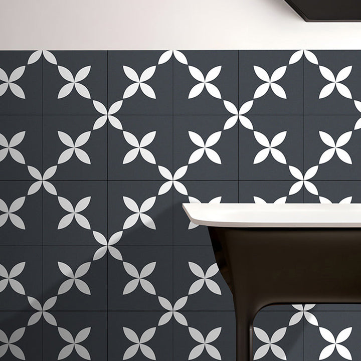 BowLift | Square Indoor Vinyl Flooring Peel and Stick Floral Print Waterproof Vinyl Flooring