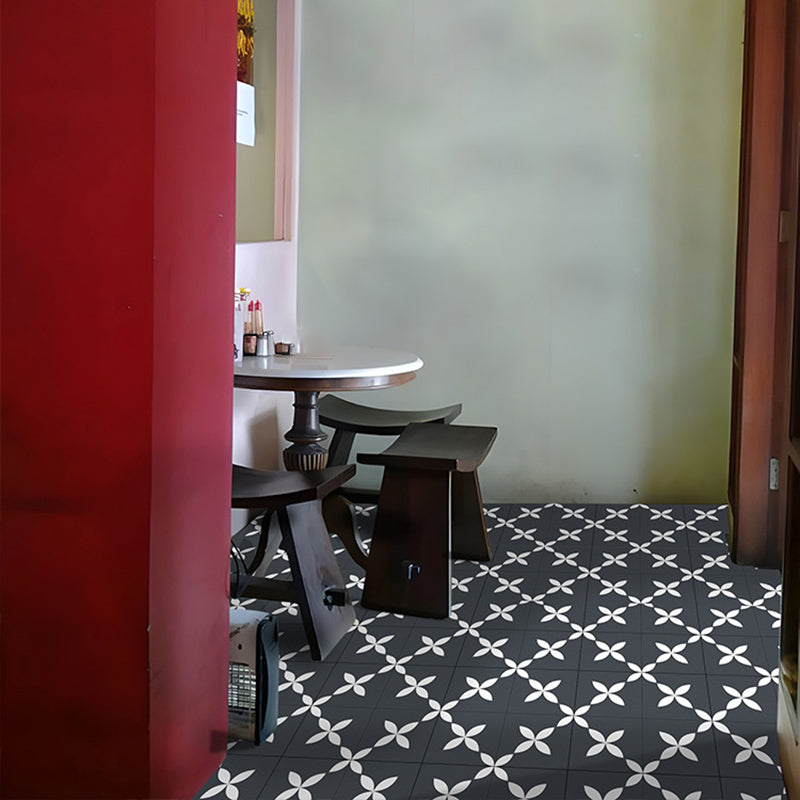 BowLift | Square Indoor Vinyl Flooring Peel and Stick Floral Print Waterproof Vinyl Flooring