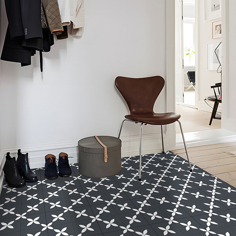 BowLift | Square Indoor Vinyl Flooring Peel and Stick Floral Print Waterproof Vinyl Flooring