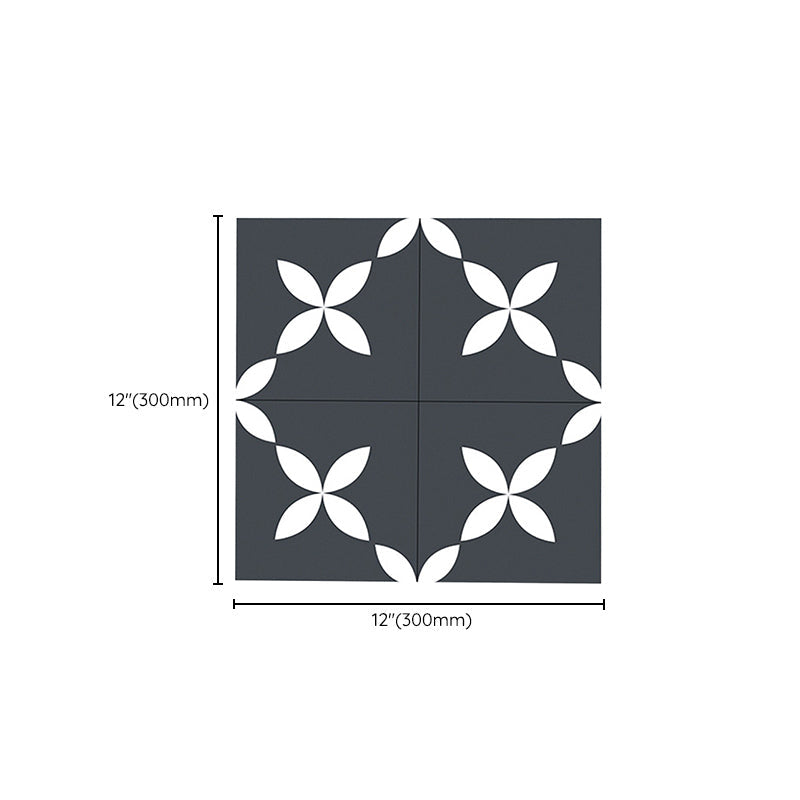 BowLift | Square Indoor Vinyl Flooring Peel and Stick Floral Print Waterproof Vinyl Flooring