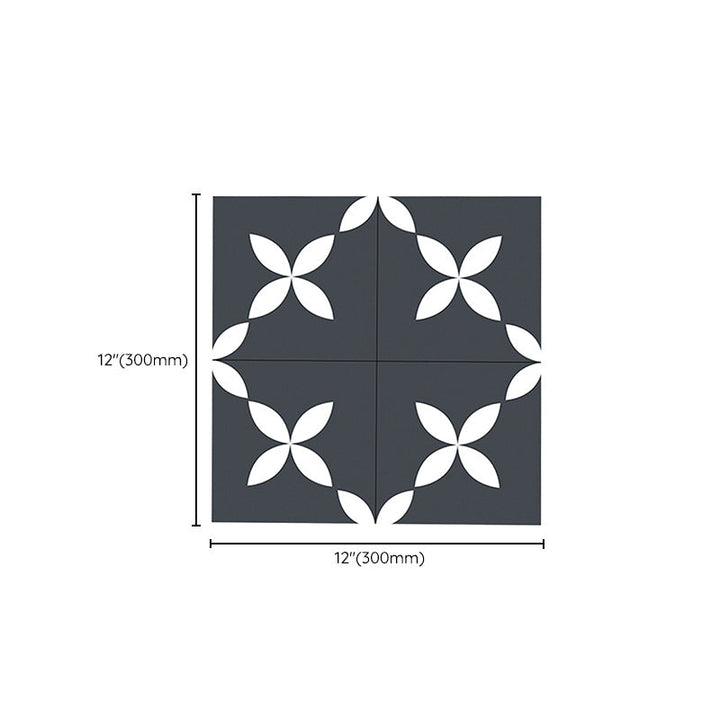 BowLift | Square Indoor Vinyl Flooring Peel and Stick Floral Print Waterproof Vinyl Flooring