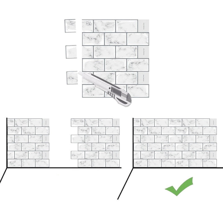 BowLift | Simple Peel & Stick Tile Scratch-Resistant Plastic Peel and Stick Subway Tile for Shower