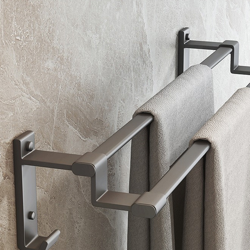 BowLift | Modern gray aluminum bathroom accessory set