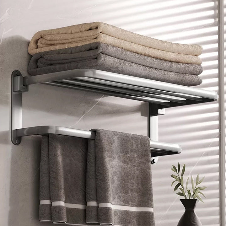 BowLift | Modern gray aluminum bathroom accessory set