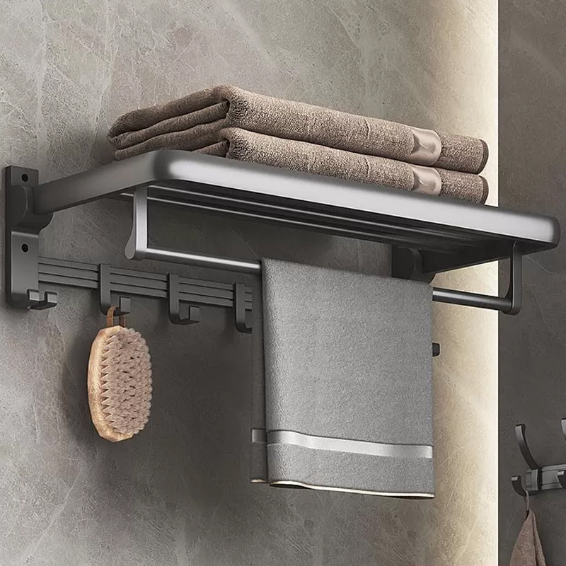 BowLift | Modern gray aluminum bathroom accessory set