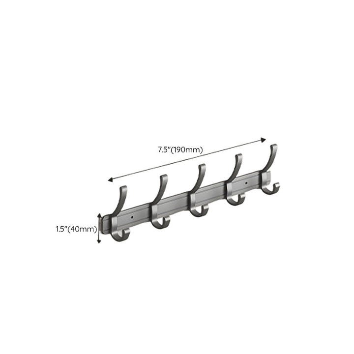 BowLift | Modern gray aluminum bathroom accessory set